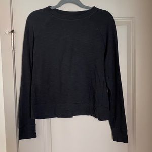 lululemon black crew neck boolux sweatshirt